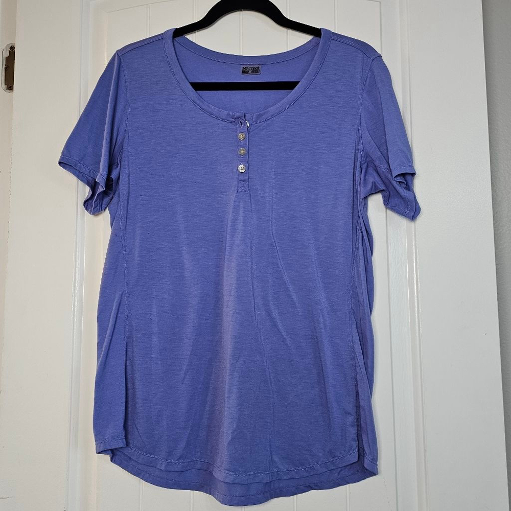 Marmot LG periwinkle (purple/blue) tshirt